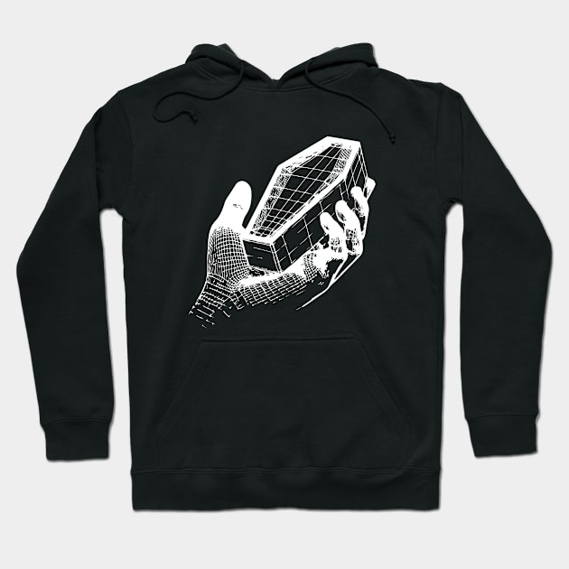 hand holding coffin design Hoodie by lkn